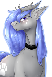 Size: 1896x2783 | Tagged: safe, artist:lastaimin, derpibooru import, oc, oc:slela paw, earth pony, pony, female, horns, mare, simple background, solo, transparent background