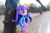 Size: 6000x4000 | Tagged: safe, artist:artofmagicpoland, derpibooru import, twilight sparkle, equestria girls, cheering, clothes, doll, equestria girls minis, female, irl, leg warmers, offscreen character, photo, photography, skirt, solo, sweater, toy