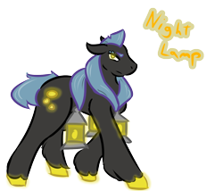 Size: 1400x1200 | Tagged: safe, artist:tartsarts, derpibooru import, oc, oc only, oc:night lamp, earth pony, pony, glow, glowing eyes, glowing hooves, lamp, simple background, solo, transparent background, unshorn fetlocks