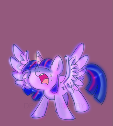 Size: 895x996 | Tagged: safe, artist:drawbauchery, derpibooru import, twilight sparkle, twilight sparkle (alicorn), alicorn, pony, female, mare, open mouth, simple background, solo, worried, yelling