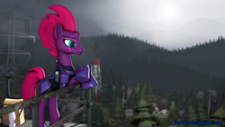 Size: 1920x1080 | Tagged: safe, artist:jachau, derpibooru import, tempest shadow, my little pony: the movie, 3d, armor, female, forest, mare, solo, source filmmaker, standing