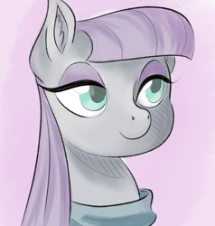 Size: 1480x1556 | Tagged: safe, artist:firimil, derpibooru exclusive, derpibooru import, maud pie, earth pony, pony, cute, maudabetes, simple background, smiling, when she smiles