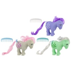 Size: 300x300 | Tagged: safe, derpibooru import, blossom, minty (g1), snuzzle, g1, comb, irl, photo, retro, stock image, toy