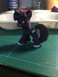 Size: 948x1264 | Tagged: safe, artist:foxsystem12, derpibooru import, oc, oc:galaxy streak, custom, custom figure, figurine, galaxy, space, white hooves