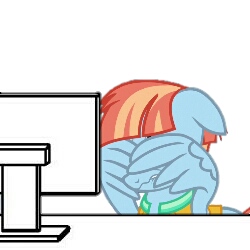 Size: 250x250 | Tagged: safe, derpibooru import, windy whistles, pegasus, pony, computer, facewing, female, internet, mare, meme, reaction image, solo, traumatized