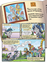 Size: 768x1024 | Tagged: safe, artist:tonyfleecs, derpibooru import, idw, flash magnus, meadowbrook, mistmane, rockhoof, somnambula, star swirl the bearded, stygian, earth pony, pegasus, pony, unicorn, legends of magic, spoiler:comic, spoiler:comiclom12, canterlot, canterlot gardens, curved horn, official comic, pillars of equestria, preview