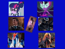 Size: 2048x1536 | Tagged: safe, derpibooru import, screencap, midnight sparkle, sci-twi, twilight sparkle, equestria girls, dark energem (dino charge), dino super charge, doomwing, energems (dino charge), heckyl, power rangers, power rangers dino super charge, snide (dino charge), zenowing