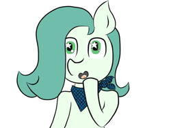 Size: 1024x768 | Tagged: safe, artist:cuteflame, derpibooru import, oc, oc:emerald jewel, bandana, bust, colt, colt quest, gasp, heart mouth, male, starry eyes, wingding eyes