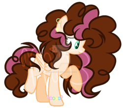 Size: 1024x899 | Tagged: safe, artist:macaroonburst, derpibooru import, oc, pegasus, pony, female, mare, offspring, parent:cheese sandwich, parent:pinkie pie, parents:cheesepie, simple background, solo, transparent background, watermark