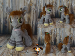 Size: 1333x1000 | Tagged: safe, artist:essorille, derpibooru import, oc, oc:sonia, earth pony, pony, female, long ears, mare, plushie, solo