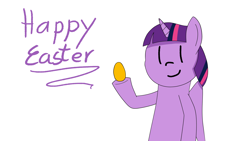 Size: 6096x3429 | Tagged: safe, artist:exxticcy, derpibooru import, twilight sparkle, bust, colored, easter, easter egg, egg, excited, female, happy, holiday, hoove, mare, simple, smiling, solo