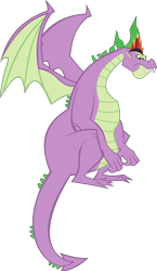 Size: 4820x8327 | Tagged: safe, artist:red4567, derpibooru import, spike, dragon, absurd resolution, adult, adult spike, alternate universe, crown, dragon crown, dragon lord spike, jewelry, older, older spike, regalia, simple background, solo, spikezilla, transparent background, vector, winged spike, winged spikezilla