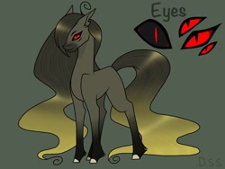 Size: 2048x1536 | Tagged: safe, artist:littlecritter, derpibooru import, oc, oc:hex, long mane, multiple eyes, red eyes