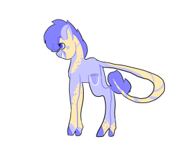 Size: 1800x1500 | Tagged: safe, artist:sodadoodle, derpibooru import, oc, oc only, oc:waters, cutie mark, female, looking back, mare, oc redesign, redesign, simple background, solo, transparent background