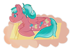 Size: 937x629 | Tagged: safe, artist:peachiebuns, derpibooru import, pegasus, pony, g1, female, mare, simple background, solo, sunshine ponies, transparent background, wave runner