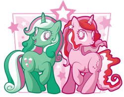 Size: 600x467 | Tagged: safe, artist:xkappax, derpibooru import, fizzy, galaxy (g1), pony, twinkle eyed pony, unicorn, g1, female, g1 to g4, generation leap, mare, simple background, transparent background