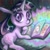 Size: 300x300 | Tagged: safe, artist:yang0, derpibooru import, twilight sparkle, pony, unicorn, book, female, library, looking at you, mare, solo, starry eyes, wingding eyes