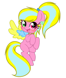 Size: 892x1048 | Tagged: safe, artist:galaxyswirlsyt, derpibooru import, oc, oc only, oc:cloudy sunshine, pegasus, pony, colored wings, female, heterochromia, mare, multicolored wings, simple background, solo, transparent background