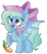 Size: 961x1120 | Tagged: safe, artist:prince-lionel, derpibooru import, oc, oc only, oc:sky lantern, bat pony, pony, bat pony oc, bow, cute, fangs, female, filly, food, freckles, hair bow, looking up, mango, movie accurate, ocbetes, open mouth, raised hoof, simple background, solo, transparent background