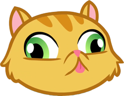 Size: 1147x890 | Tagged: safe, derpibooru import, cat, grannies gone wild, :p, bust, derp cat, goldie delicious' cats, portrait, silly, simple background, solo, tongue out, transparent background