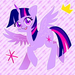 Size: 3000x3000 | Tagged: safe, artist:sinso2913, derpibooru import, twilight sparkle, twilight sparkle (alicorn), alicorn, female, looking at you, mare, smiling, solo