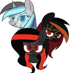 Size: 749x775 | Tagged: safe, artist:acersiii, derpibooru import, console ponies, looking at you, playstation, playstation 3, red ring of death, rrod, wii, xbox