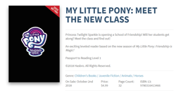 Size: 995x537 | Tagged: safe, derpibooru import, twilight sparkle, twilight sparkle (alicorn), alicorn, season 8, book, cover not final, meet the new class, my little pony logo