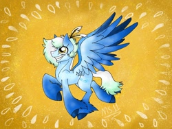 Size: 1024x768 | Tagged: safe, artist:melonseed11, derpibooru import, oc, oc:seabreeze, pony, colored wings, gradient wings, male, rule 63, solo, stallion, unshorn fetlocks