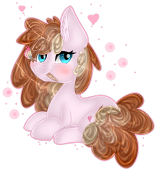 Size: 801x835 | Tagged: safe, artist:galaxyswirlsyt, derpibooru import, oc, oc:caramel pops, earth pony, pony, female, mare, prone, simple background, solo, transparent background