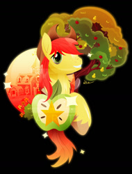 Size: 1000x1316 | Tagged: safe, artist:ii-art, derpibooru import, bright mac, the perfect pear, apple tree, cutie mark, male, pear tree, solo, stallion, sweet apple acres, tree, watermark