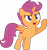 Size: 4477x4734 | Tagged: safe, artist:datapony, derpibooru import, edit, editor:slayerbvc, scootaloo, alicorn, absurd resolution, alicornified, female, filly, race swap, raised hoof, scootacorn, simple background, solo, this will end in hugs, transparent background, vector, vector edit