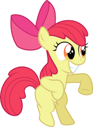 Size: 3000x4084 | Tagged: safe, artist:cloudyglow, derpibooru import, apple bloom, earth pony, pony, apple family reunion, .ai available, adorabloom, bipedal, cute, dancing, female, filly, grin, happy, simple background, smiling, solo, transparent background, vector