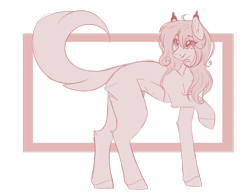 Size: 1024x801 | Tagged: safe, artist:mauuwde, derpibooru import, oc, oc only, oc:maude, earth pony, pony, female, mare, monochrome, simple background, sketch, solo, transparent background