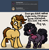 Size: 1280x1300 | Tagged: safe, artist:slavedemorto, derpibooru import, oc, oc:dazzling flash, oc:modpone, changeling, earth pony, pony, changeling oc, collar, plot, purple changeling, text