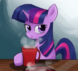 Size: 946x862 | Tagged: safe, artist:bojack_mlplove, derpibooru import, twilight sparkle, pony, unicorn, coffee, coffee mug, female, looking at you, mare, mug, solo