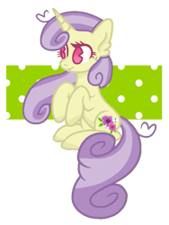 Size: 511x678 | Tagged: safe, artist:chococakebabe, derpibooru import, oc, oc only, oc:meadow blossom, pony, unicorn, female, mare, simple background, sitting, solo, transparent background