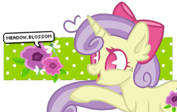 Size: 1133x720 | Tagged: safe, artist:chococakebabe, derpibooru import, oc, oc only, oc:meadow blossom, pony, unicorn, bow, female, hair bow, mare, simple background, solo, transparent background