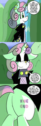 Size: 576x1728 | Tagged: safe, artist:pembroke, derpibooru import, sweetie belle, meanie belle, plot, sweetie butt