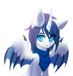 Size: 2633x2724 | Tagged: safe, artist:cocopyma, derpibooru import, oc, oc:prince nova, alicorn, bat pony, bat pony alicorn, alicorn oc, blanket, cute, ear fluff, grumpy, hybrid wings, male, solo