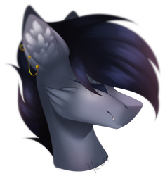 Size: 1298x1381 | Tagged: safe, artist:mauuwde, derpibooru import, oc, oc:naruaki, pony, bust, ear piercing, earring, jewelry, male, piercing, portrait, simple background, solo, transparent background
