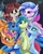 Size: 2587x3240 | Tagged: safe, artist:alexbluebird, derpibooru import, gallus, ocellus, sandbar, silverstream, smolder, yona, changedling, changeling, classical hippogriff, dragon, earth pony, griffon, hippogriff, pony, yak, school daze, :3, cute, diaocelles, diastreamies, dragoness, female, gallabetes, glowing eyes, horns, hug, male, sandabetes, smolderbetes, student six, teenager, wings, yonadorable