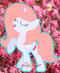 Size: 1524x1856 | Tagged: safe, artist:sleppchocolatemlp, derpibooru import, oc, alicorn, pony, eyes closed, female, mare, raised hoof, solo