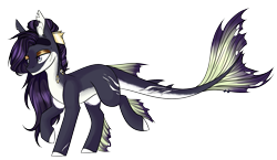 Size: 1877x1092 | Tagged: safe, artist:cloud-fly, derpibooru import, oc, oc:abigail, orca pony, original species, female, simple background, solo, transparent background