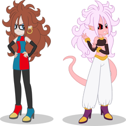 Size: 1024x1021 | Tagged: safe, artist:mlp-trailgrazer, derpibooru import, equestria girls, android 21, dragon ball fighterz, dragon ball z, equestria girls-ified, majin android 21, simple background, transparent background