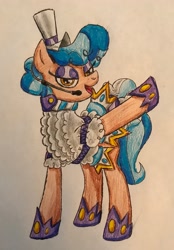 Size: 2341x3360 | Tagged: safe, artist:bozzerkazooers, derpibooru import, sapphire shores, solo, traditional art