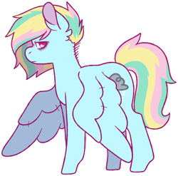 Size: 600x592 | Tagged: safe, artist:soulnik, derpibooru import, oc, oc only, oc:zaptastic, pegasus, pony, bags under eyes, female, mare, offspring, parent:rainbow dash, parent:zephyr breeze, parents:zephdash, simple background, solo, transparent background, white outline