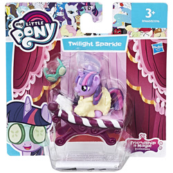 Size: 500x500 | Tagged: safe, derpibooru import, twilight sparkle, pony, unicorn, bathrobe, blind bag, chair, clothes, cucumber, food, friendship is magic collection, robe, sitting, spa, toy