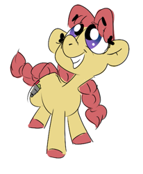 Size: 413x502 | Tagged: safe, artist:lilsunshinesam, derpibooru import, oc, oc only, earth pony, pony, grin, smiling, solo