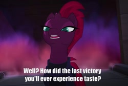 Size: 1194x804 | Tagged: safe, derpibooru import, edit, edited screencap, screencap, tempest shadow, my little pony: the movie, dragon ball super, jiren, text