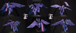 Size: 2560x1122 | Tagged: safe, artist:shuxer59, derpibooru import, twilight sparkle, twilight sparkle (alicorn), alicorn, irl, photo, sculpture, solo, spread wings, traditional art, wings